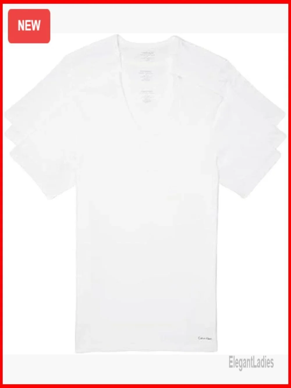 Slim Fit Cotton Undershirts 3-Pack, V-Neck, Lightweight, Breathable